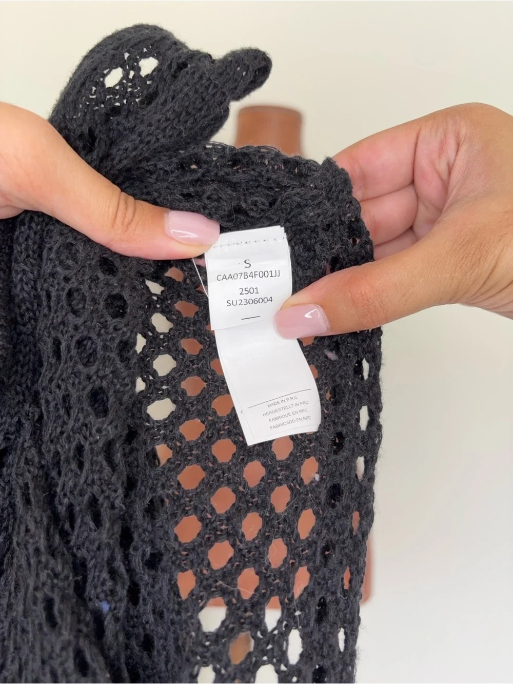 Cupshe x Jojo Fletcher Black Crochet Maxi Dress Cover-Up NWT